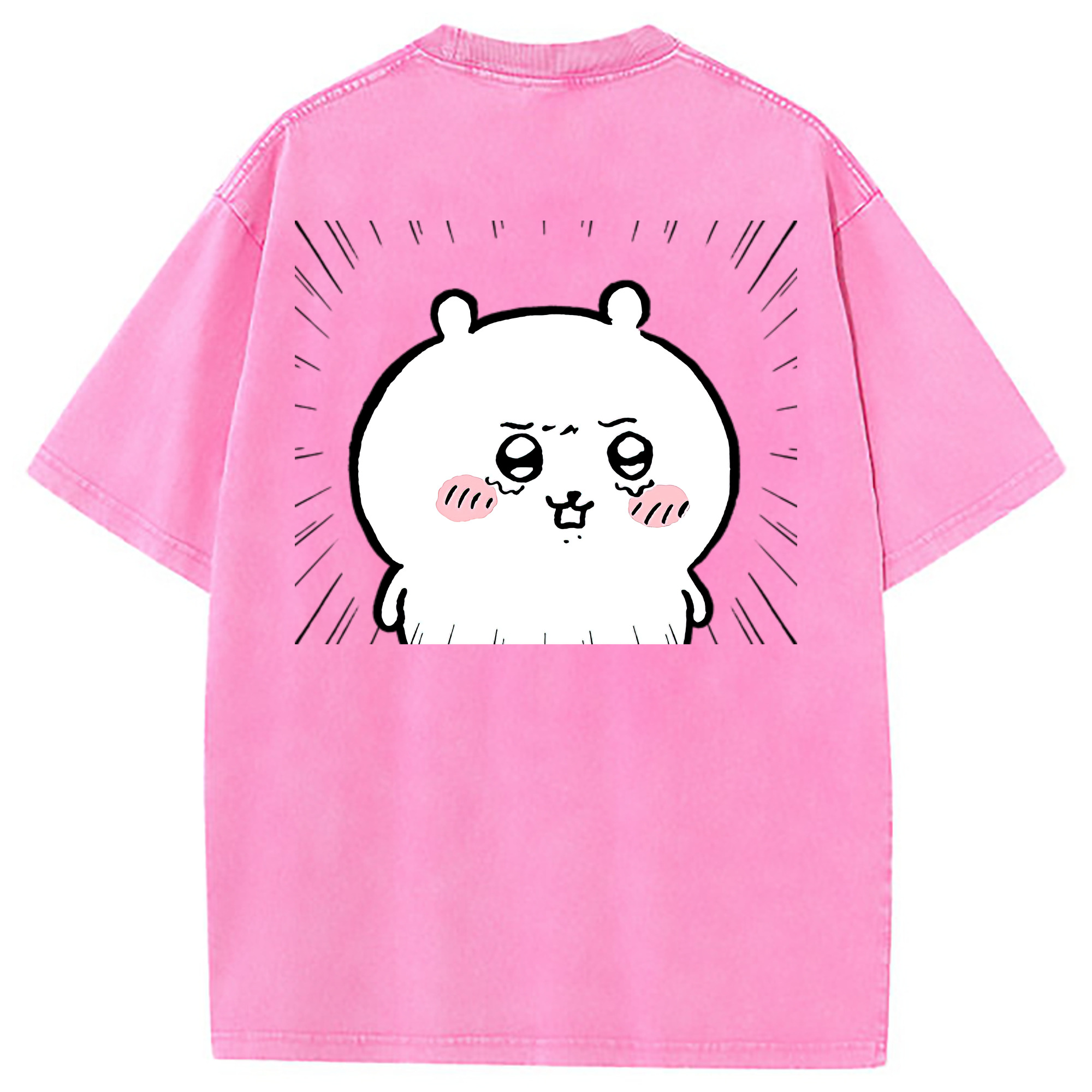 （画像用） ちいかわ ちいかわ Chii-kawa chiikawa 綿100% ヴィンテージ風 半袖Tシャツ（背面プリント）